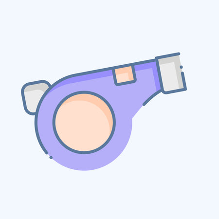 Icon Whistle. related to Security symbol. doodle style. simple design illustrationのイラスト素材