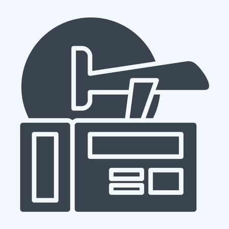 Icon Flight Ticket Booking. related to Hotel Service symbol. glyph style. simple design illustrationのイラスト素材
