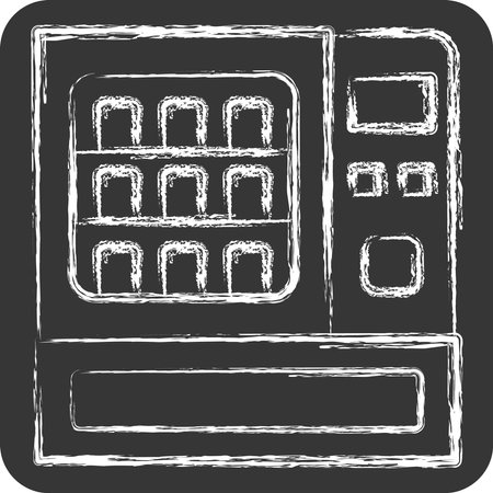 Icon Drinking Water Vending Machine. related to Train Station symbol. chalk Style. simple design illustrationのイラスト素材