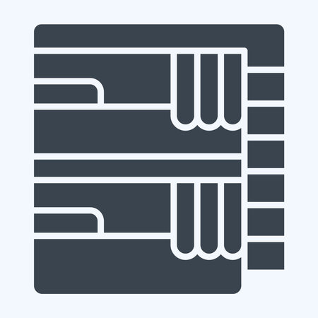 Icon Train Bed. related to Train Station symbol. glyph style. simple design illustrationのイラスト素材