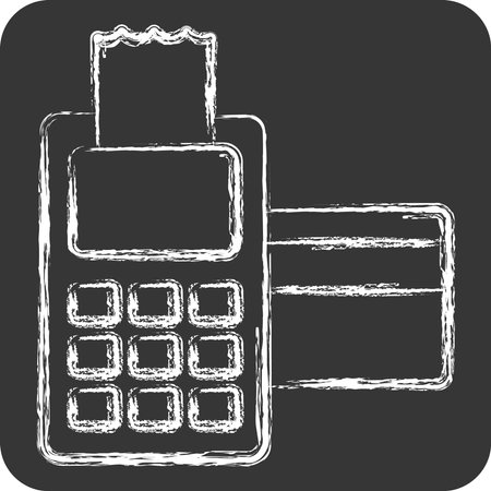 Icon Card Payment. related to Smart City symbol. chalk Style. simple design illustrationのイラスト素材