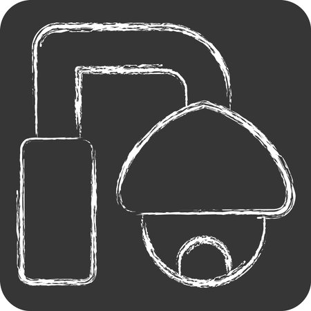 Icon CCTV. related to Smart City symbol. chalk Style. simple design illustrationのイラスト素材