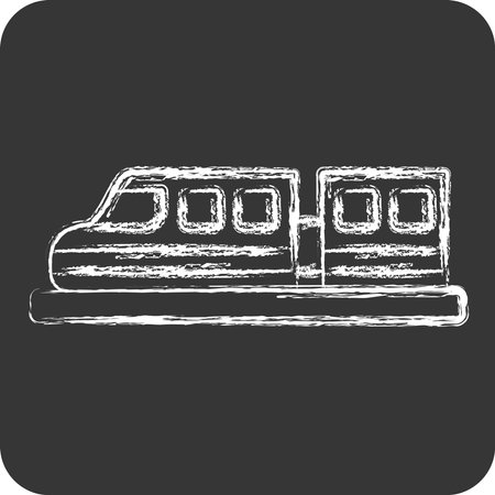 Icon High Speed Train. related to Smart City symbol. chalk Style. simple design illustrationのイラスト素材