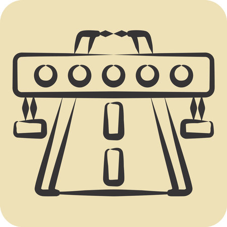 Icon Highway. related to Smart City symbol. hand drawn style. simple design illustrationのイラスト素材