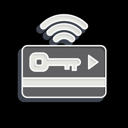 Icon Keycard. related to Smart City symbol. glossy style. simple design illustrationのイラスト素材