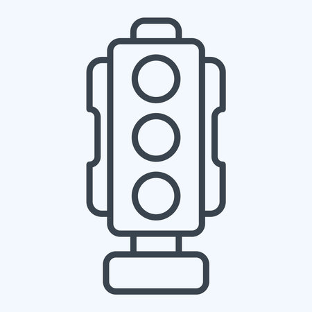Icon Traffic Signal. related to Smart City symbol. line style. simple design illustrationのイラスト素材