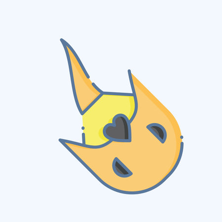 Icon Horseshoe Crab. related to Seafood symbol. doodle style. simple design illustrationのイラスト素材