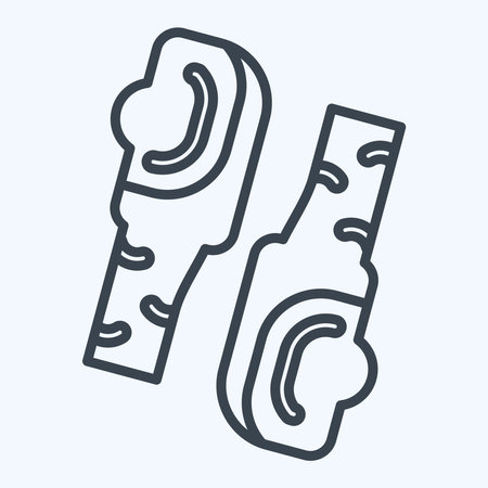 Icon Geoduck Pacific. related to Seafood symbol. line style. simple design illustrationのイラスト素材