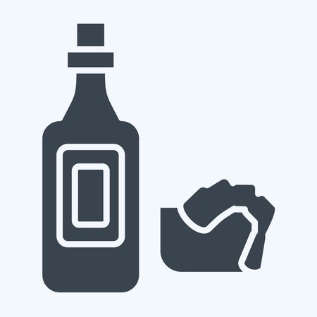 Icon Seafood Sauce. related to Seafood symbol. glyph style. simple design illustrationのイラスト素材