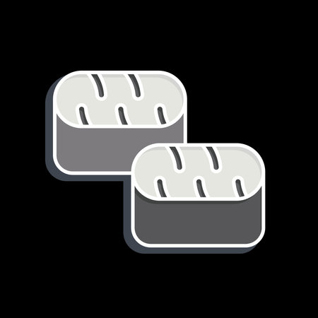 Icon Sushi Tuna. related to Seafood symbol. glossy style. simple design illustrationのイラスト素材