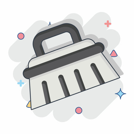 Icon Cleaning Brush. related to Hygiene symbol. comic style. simple design illustrationのイラスト素材