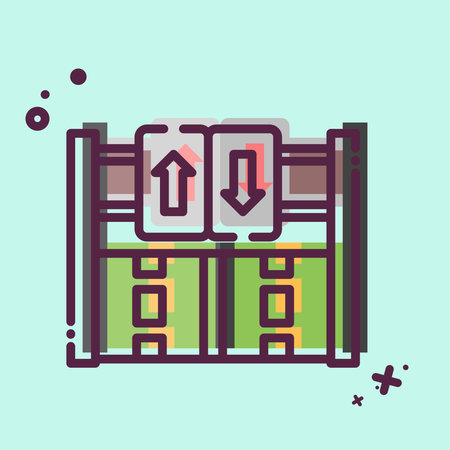 Icon Road Sign. related to City symbol. MBE style. simple design illustration