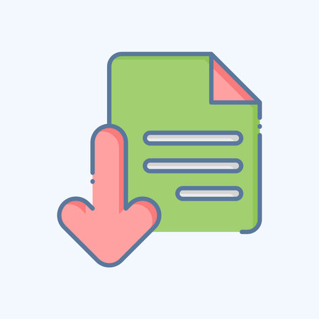 Icon File. related to Button Download symbol. doodle style. simple design illustrationのイラスト素材