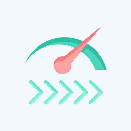 Icon Speed. related to Button Download symbol. color mate style. simple design illustrationのイラスト素材
