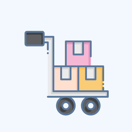 Icon Cargo. related to Airport symbol. doodle style. simple design illustrationのイラスト素材
