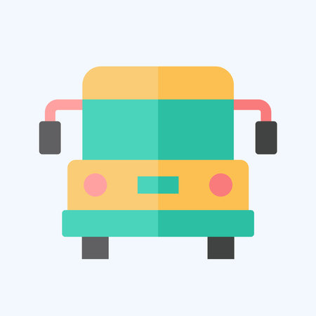 Icon Airport Bus. related to Airport symbol. flat style. simple design illustrationのイラスト素材