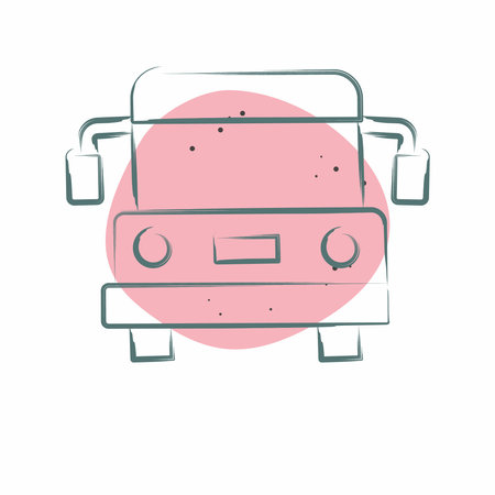 Icon Airport Bus. related to Airport symbol. Color Spot Style. simple design illustrationのイラスト素材