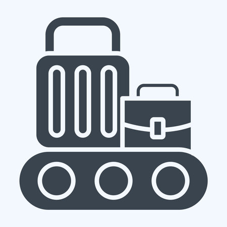 Icon Conveyor Belt. related to Airport symbol. glyph style. simple design illustrationのイラスト素材