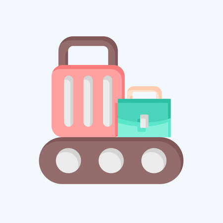 Icon Conveyor Belt. related to Airport symbol. flat style. simple design illustrationのイラスト素材