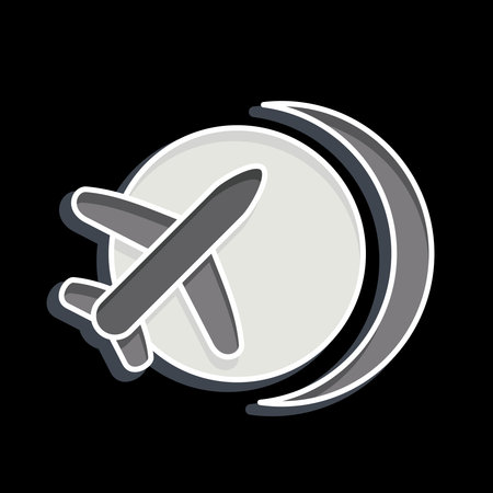 Icon International Flight. related to Airport symbol. glossy style. simple design illustrationのイラスト素材