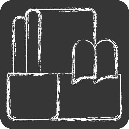 Icon Fabric. related to Sewing symbol. chalk Style. simple design illustrationのイラスト素材