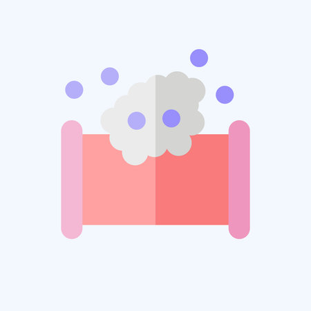 Icon Batting. related to Sewing symbol. flat style. simple design illustrationのイラスト素材