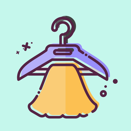 Icon Clothes Hanger. related to Sewing symbol. MBE style. simple design illustrationのイラスト素材