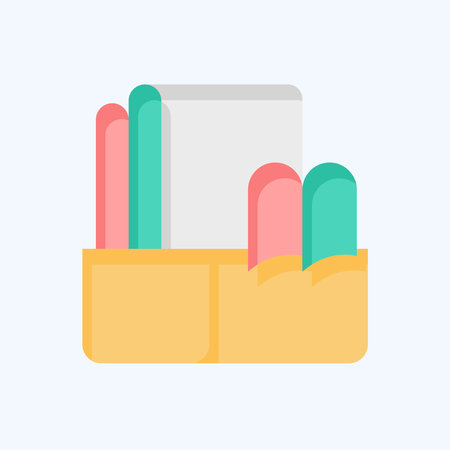 Icon Fabric. related to Sewing symbol. flat style. simple design illustrationのイラスト素材