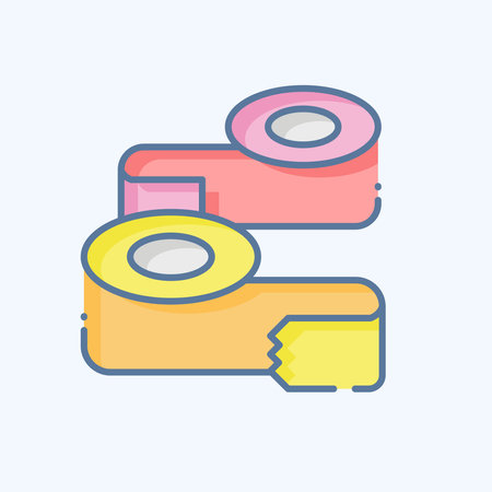 Icon Paper Glue. related to Sewing symbol. doodle style. simple design illustrationのイラスト素材