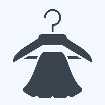 Icon Clothes Hanger. related to Sewing symbol. glyph style. simple design illustrationのイラスト素材