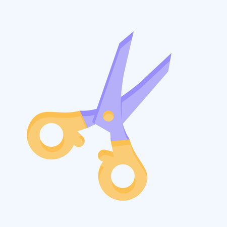 Icon Scissors. related to Sewing symbol. flat style. simple design illustrationのイラスト素材