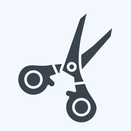 Icon Scissors. related to Sewing symbol. glyph style. simple design illustrationのイラスト素材