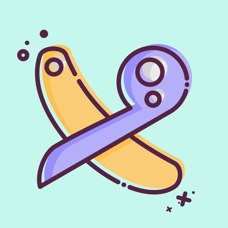 Icon Ruler. related to Sewing symbol. MBE style. simple design illustrationのイラスト素材