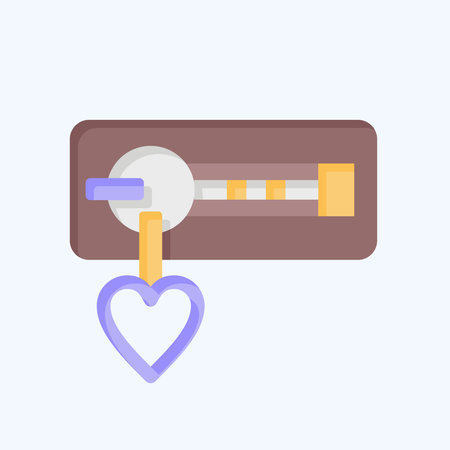 Icon Zipper. related to Sewing symbol. flat style. simple design illustrationのイラスト素材