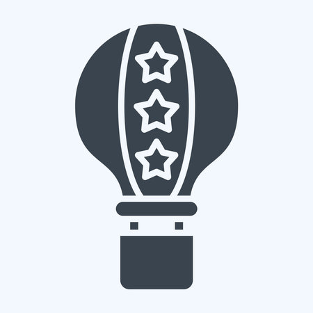 Icon America Air Ballon. related to America symbol. glyph style. simple design illustrationのイラスト素材