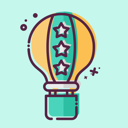 Icon America Air Ballon. related to America symbol. MBE style. simple design illustrationのイラスト素材