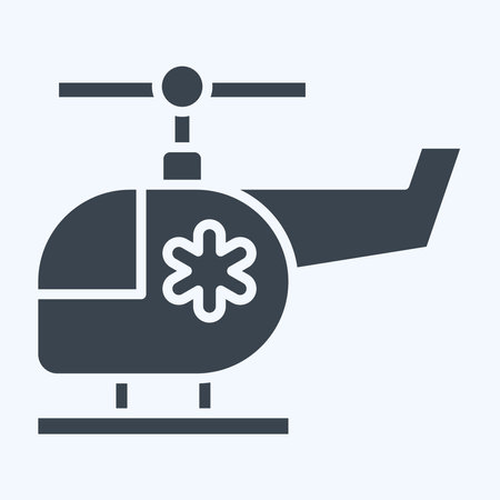Icon Air Emergency. related to Emergency symbol. glyph style. simple design illustrationのイラスト素材