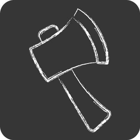 Icon Axe. related to Emergency symbol. chalk Style. simple design illustrationのイラスト素材
