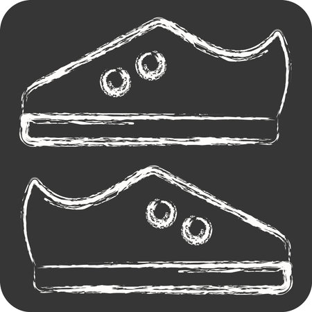 Icon Boots. related to Rugby symbol. chalk Style. simple design illustrationのイラスト素材