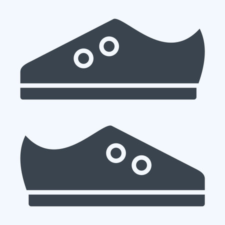 Icon Boots. related to Rugby symbol. glyph style. simple design illustrationのイラスト素材