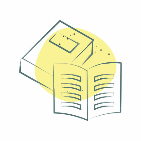 Icon Books. related to Book symbol. Color Spot Style. simple design illustrationのイラスト素材