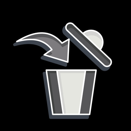 Icon Dispose. related to Delete symbol. glossy style. simple design illustrationのイラスト素材