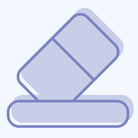 Icon Erase. related to Delete symbol. two tone style. simple design illustrationのイラスト素材
