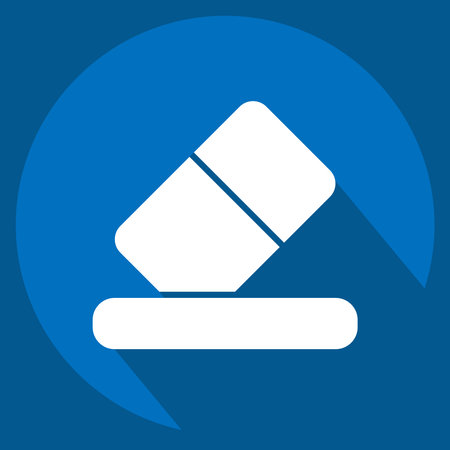 Icon Erase. related to Delete symbol. long shadow style. simple design illustrationのイラスト素材