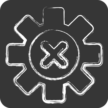 Icon Error. related to Delete symbol. chalk Style. simple design illustrationのイラスト素材