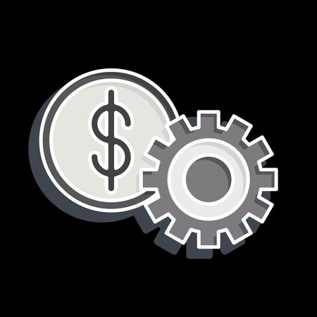 Icon Financial Setting. related to Finance and Tax symbol. glossy style. simple design illustrationのイラスト素材