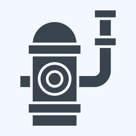 Icon Fire Hydrant. related to Emergency symbol. glyph style. simple design illustrationのイラスト素材
