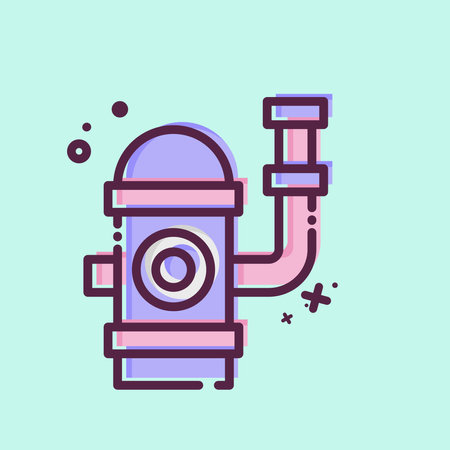 Icon Fire Hydrant. related to Emergency symbol. MBE style. simple design illustrationのイラスト素材