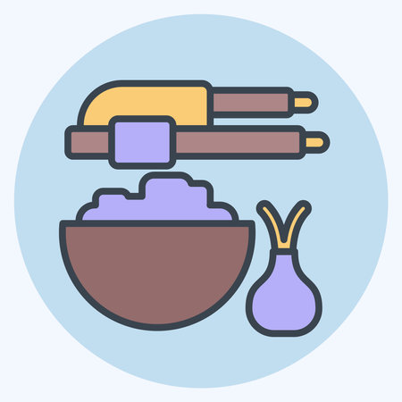 Icon Garlic Press. related to Kitchen Tool symbol. color mate style. simple design illustrationのイラスト素材