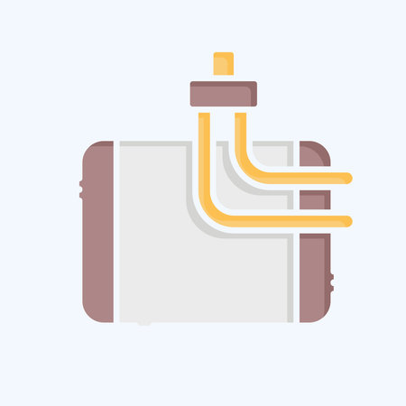 Icon AC Evaporator. related to Car Maintenance symbol. doodle style. simple illustrationのイラスト素材